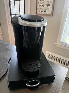Keurig Single-Serve Coffee Maker in Black with Silver Accent